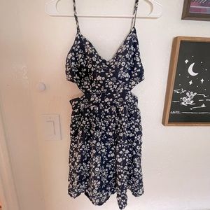 Navy cut out dress